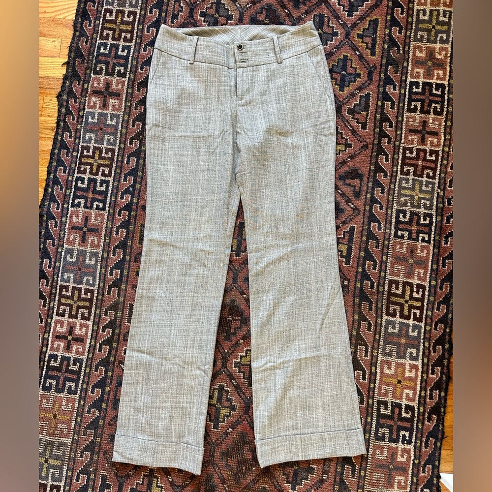 Banana Republic Gray Patterned Dress Trousers